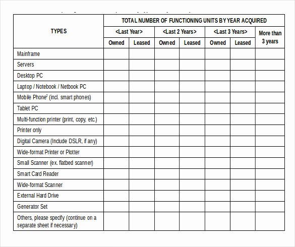 Information Technology Inventory Template Elegant Inventory Worksheet Template – 15 Free Word Excel Pdf