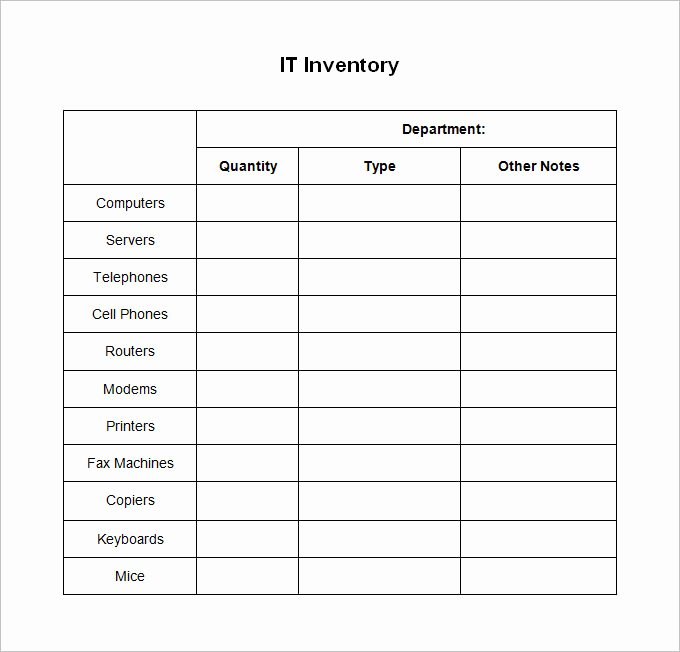 Information Technology Inventory Template Fresh It Inventory Template 15 Free Word Excel Documents