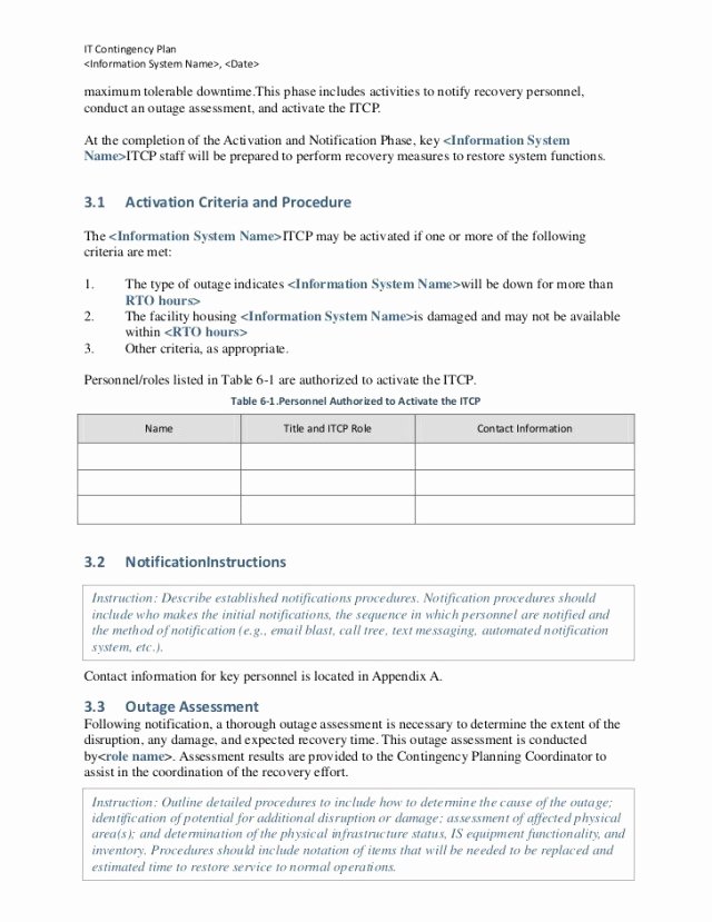 Information Technology Planning Template Luxury System Downtime Notification Template Free Download
