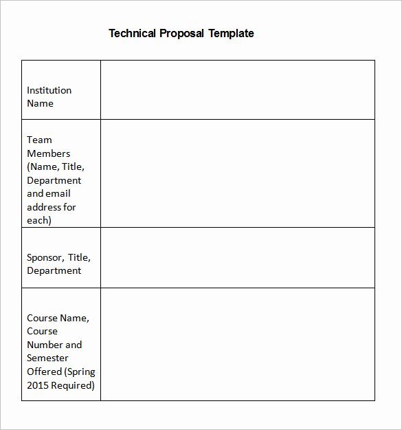 Information Technology Proposal Template Unique Technical Proposal Templates 21 Free Sample Example