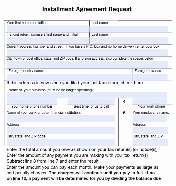 Installment Payment Agreement Template Best Of Installment Agreement 5 Free Pdf Download