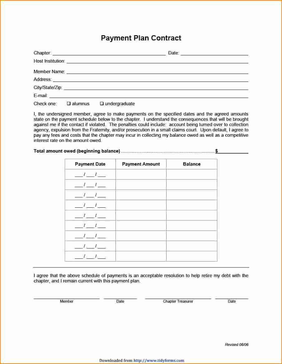 Installment Payment Contract Template Awesome 8 Installment Payment Plan Agreement Template