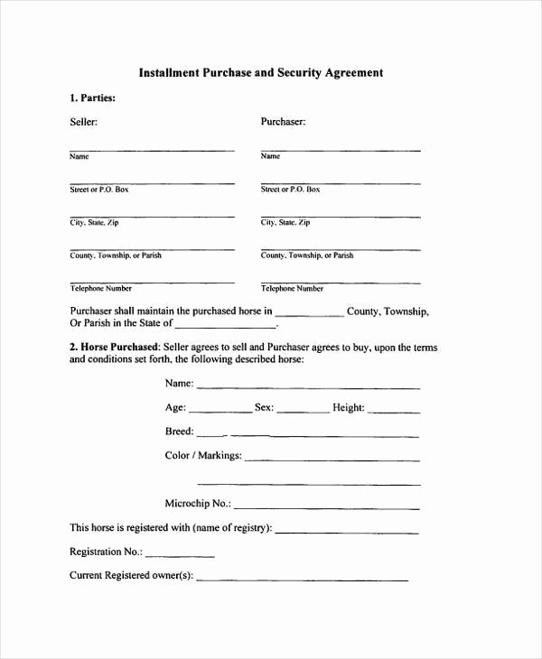 Installment Payment Contract Template Beautiful 8 Installment Agreement Sample forms Free Sample