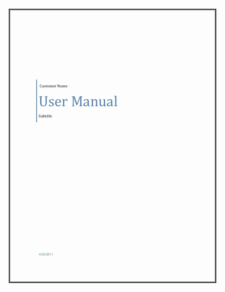 Instruction Manual Template Word Awesome 6 Free User Manual Templates Excel Pdf formats