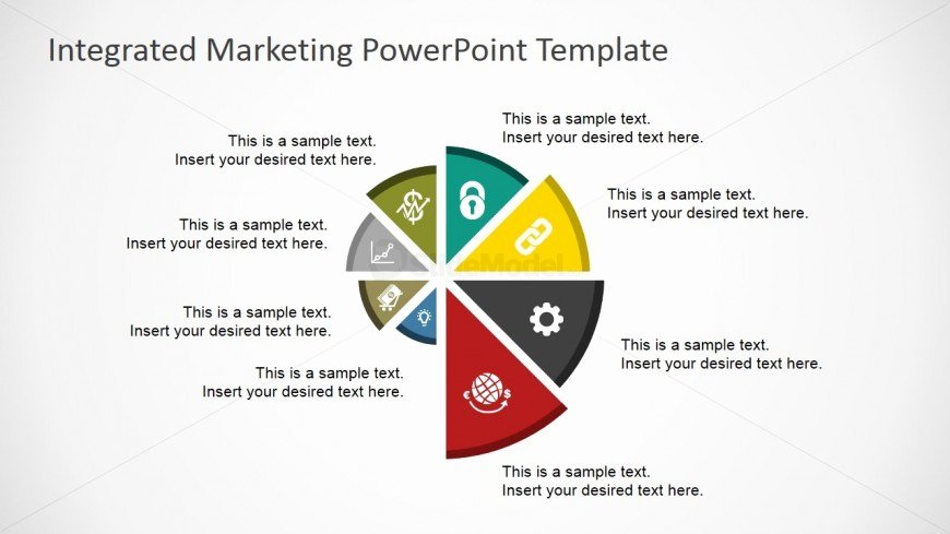 Integrated Marketing Communications Plan Template Elegant Flat Spyral Chart for Powerpoint Slidemodel