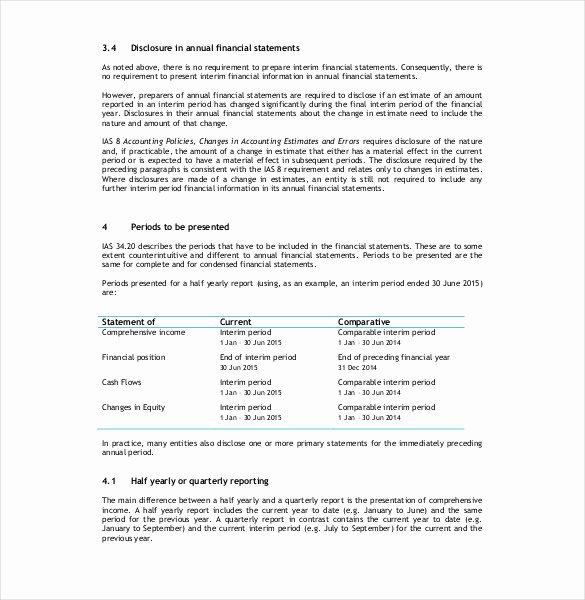 Interim Financial Statement Template Beautiful 28 Sample Financial Report Templates Word Apple Pages