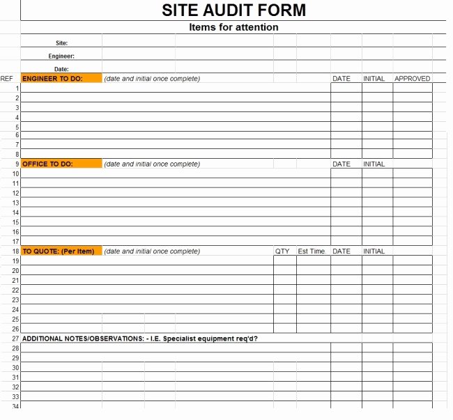 Internal Audit forms Template Unique 38 Brilliant Template Samples for Audits Thogati