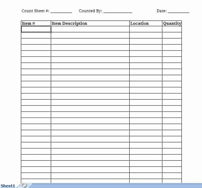 Inventory Cycle Count Excel Template Elegant 18 Inventory Spreadsheet Templates Excel Templates