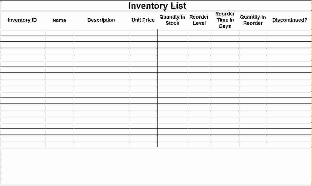 Inventory Worksheet Template Excel Beautiful 7 Excel Inventory Template
