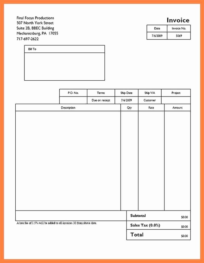Invoice Spreadsheet Template Free Lovely 8 Quickbooks Invoice Templates Free Appointmentletters