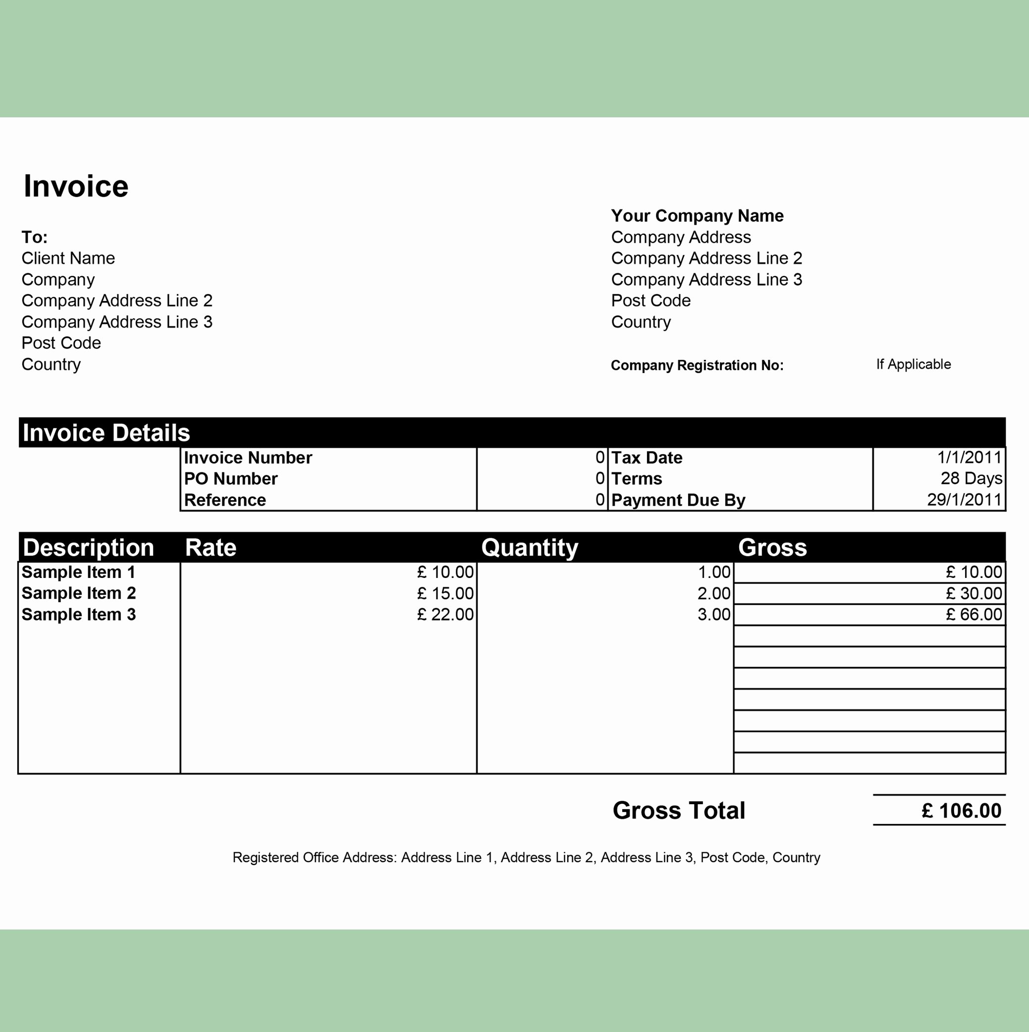 Invoice Spreadsheet Template Free New Free Invoice Templates by Invoiceberry the Grid System