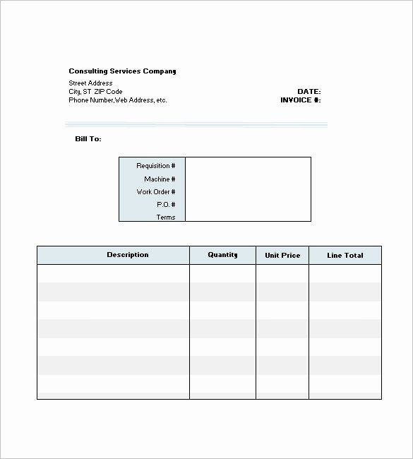 Invoice Template for Consulting Services Awesome 4 Consultant Consulting Invoice Template Free Word