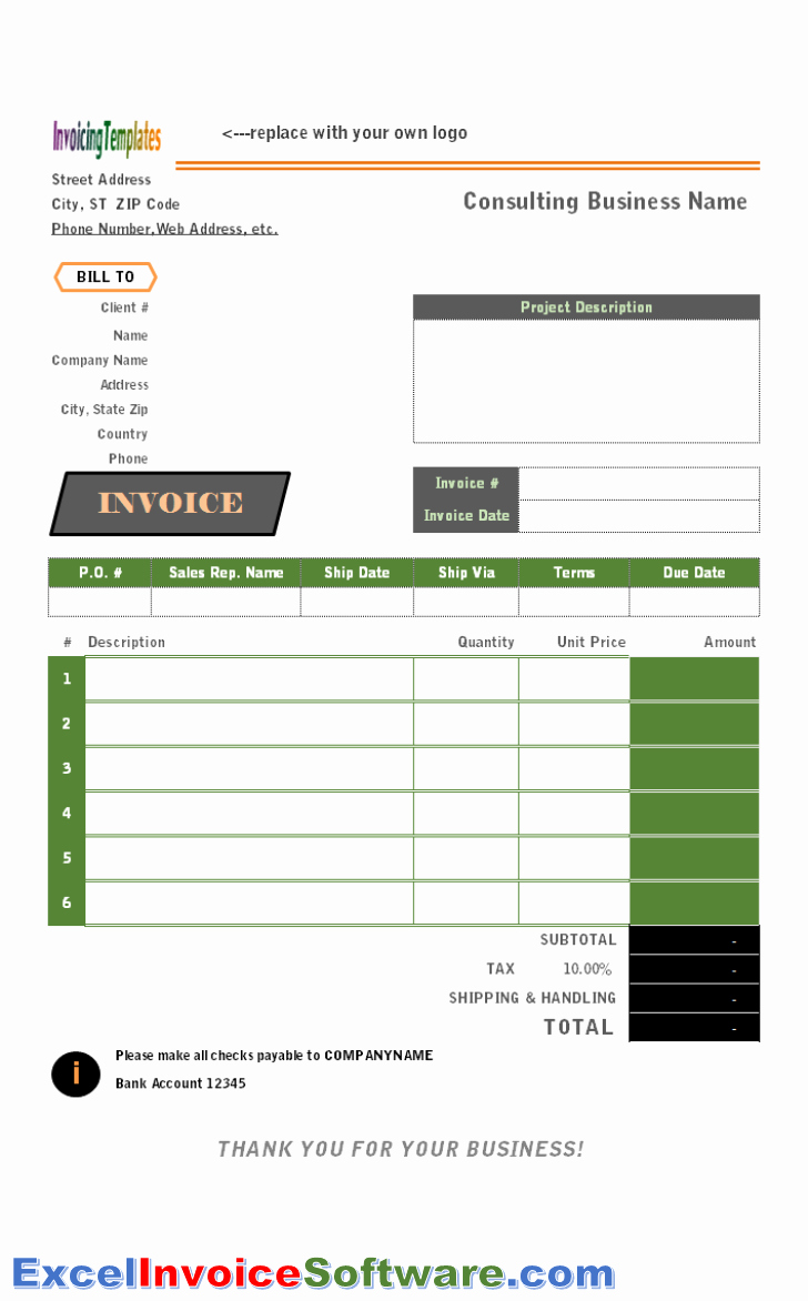 Invoice Template for Consulting Services Beautiful Consulting Invoice Template 1 30
