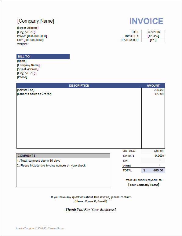 Invoice Template for Consulting Services Lovely Service Invoice Template for Consultants and Service Providers