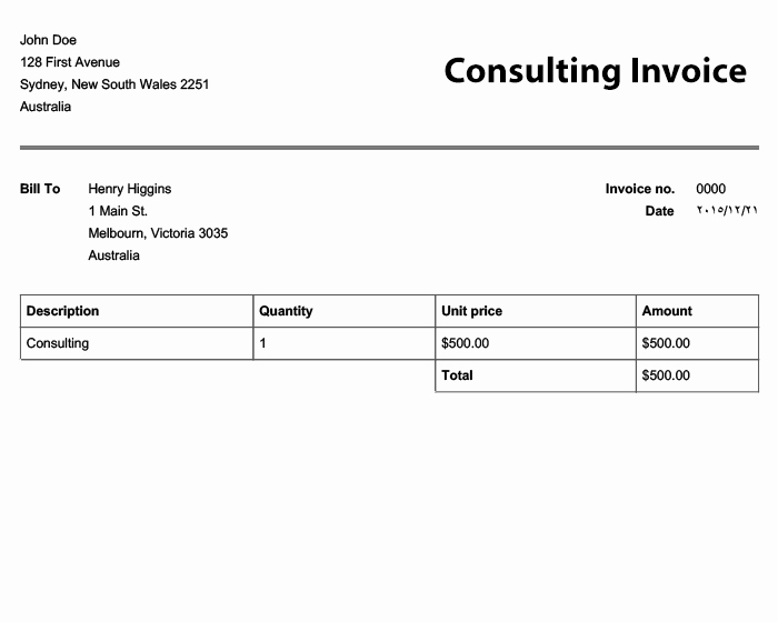 Invoice Template for Consulting Services Luxury Free Invoice Templates