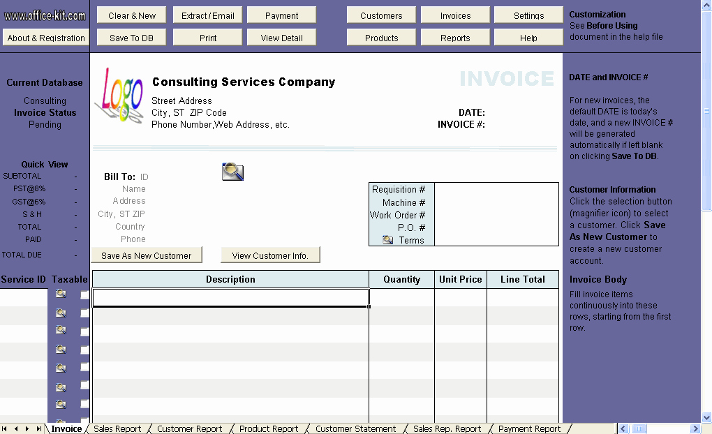 Invoice Template for Consulting Services Unique Excel Based Consulting Invoice Template Excel Invoice