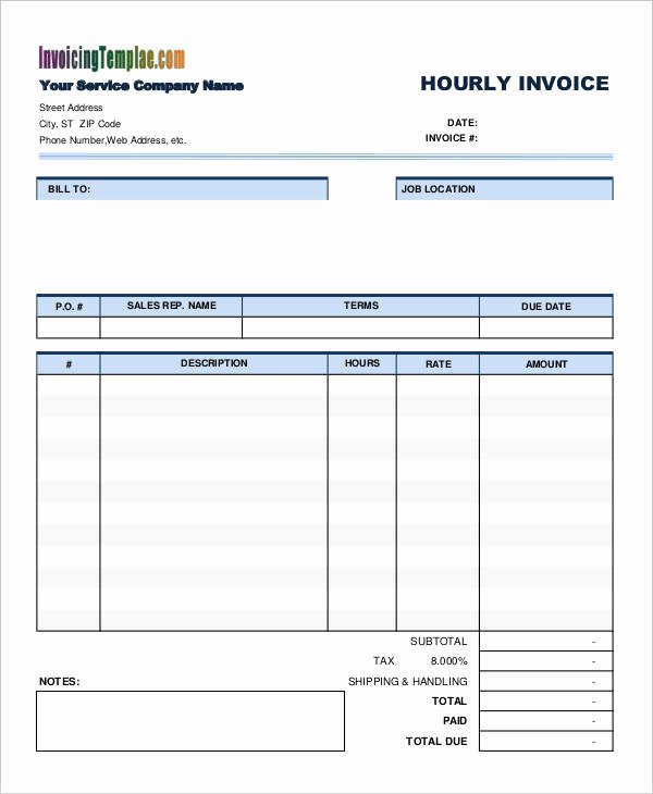 Invoice Template for Contract Work Luxury 9 Work Invoice Template Free Sample Example format