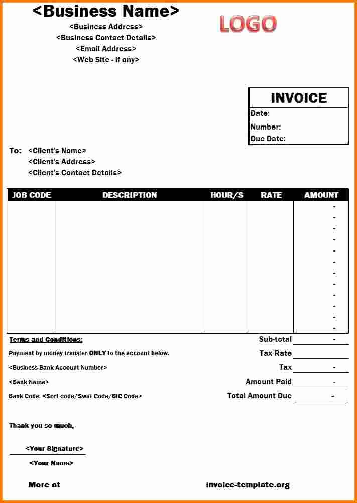 Invoice Template for Freelance Awesome 5 Sample Freelance Invoice