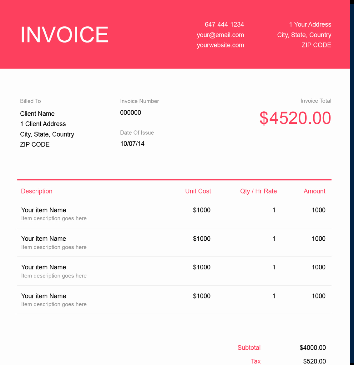 Invoice Template for Freelance Beautiful Free Freelancers Invoice Template Download &amp; now