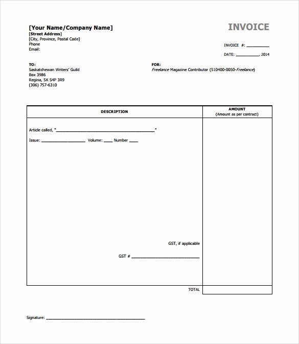 Invoice Template for Freelance Inspirational 8 Freelance Invoice Templates – Free Samples Examples