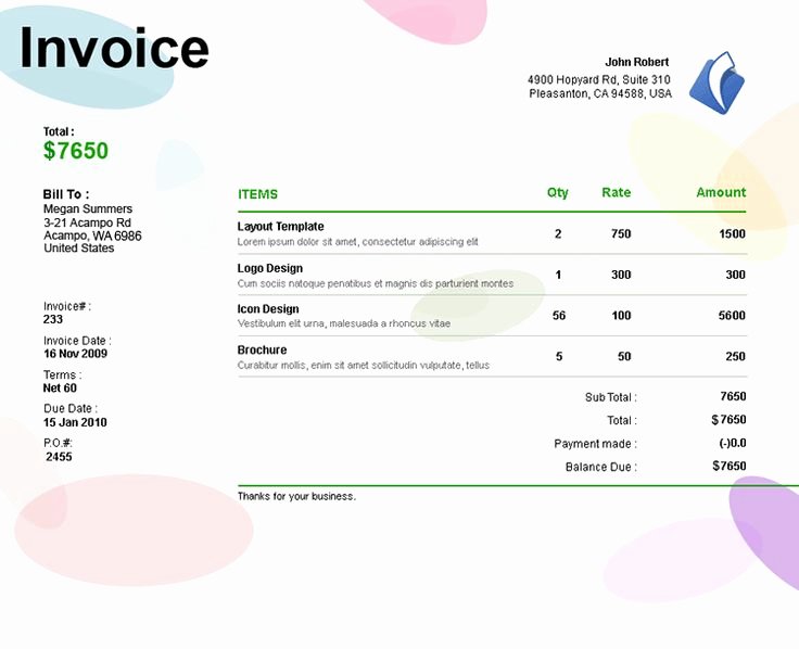 Invoice Template for Freelance Lovely 17 Best Images About Invoices On Pinterest