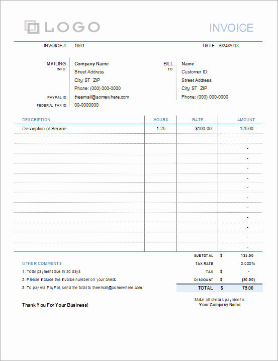 Invoice Template for Hours Worked Luxury 10 Simple Invoice Templates Every Freelancer Should Use