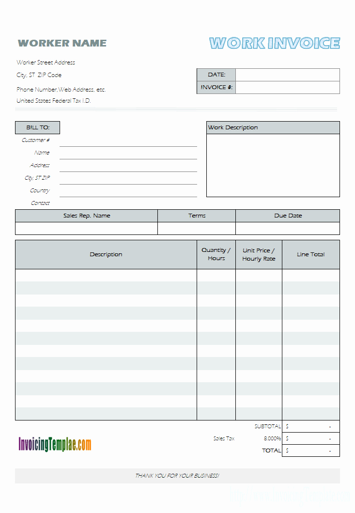 Invoice Template for Hours Worked Luxury Free Invoice Template for Hours Worked 20 Results Found