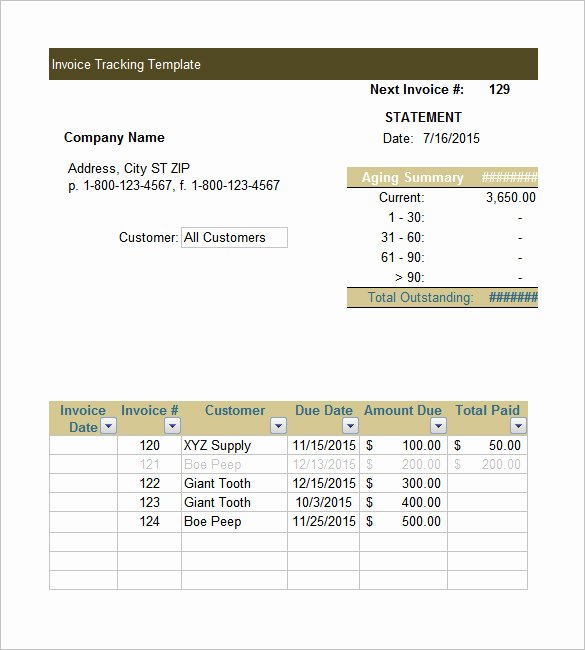 Invoice Tracking Template Excel Beautiful Free Excel Template – 27 Free Excel Documents Download