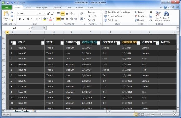 Issue Tracking Excel Template New Track Project issues with Project issue Tracker Template