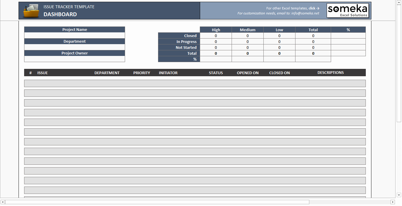 Issue Tracking Template Excel Awesome issue Tracker Free Excel Template to Track Project
