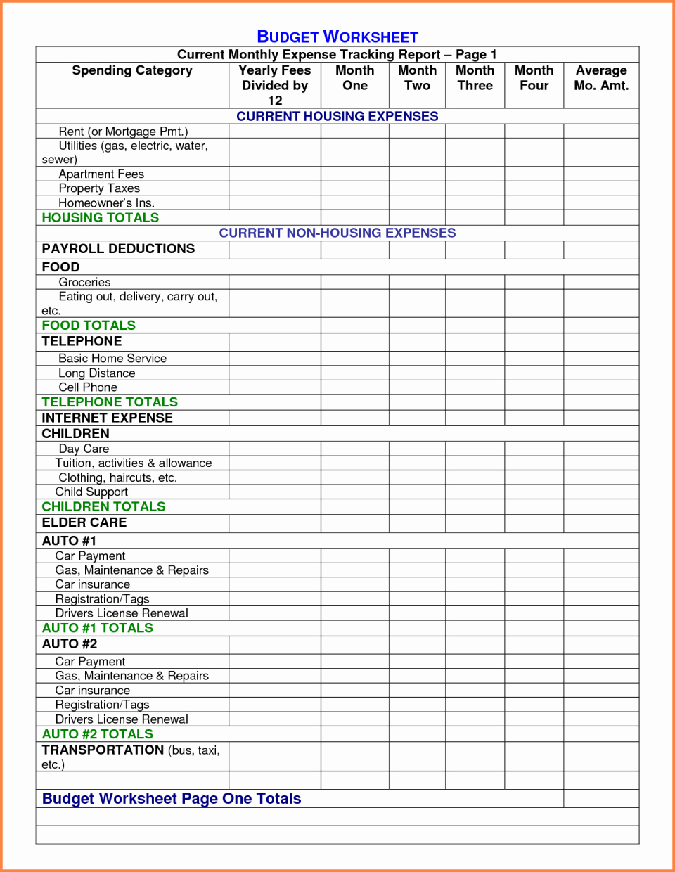 It Budget Template Excel Unique Monthly Bud Spreadsheetl Free Personal Checklist