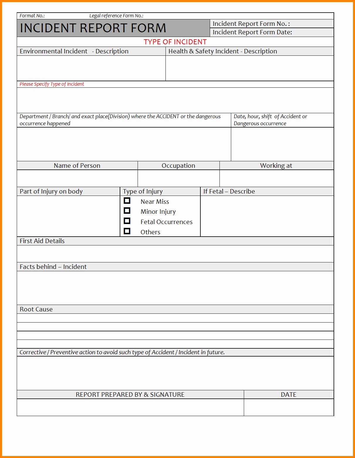 It Incident Report Template Word Beautiful Incident Report Template Template Trakore Document Templates