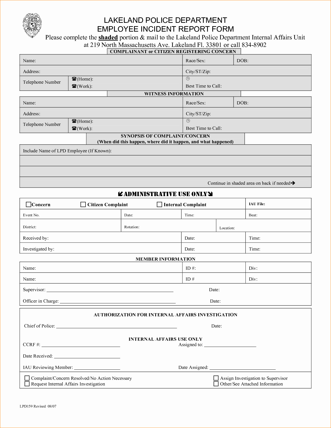It Incident Report Template Word Fresh Incident Report Template Microsoft Word