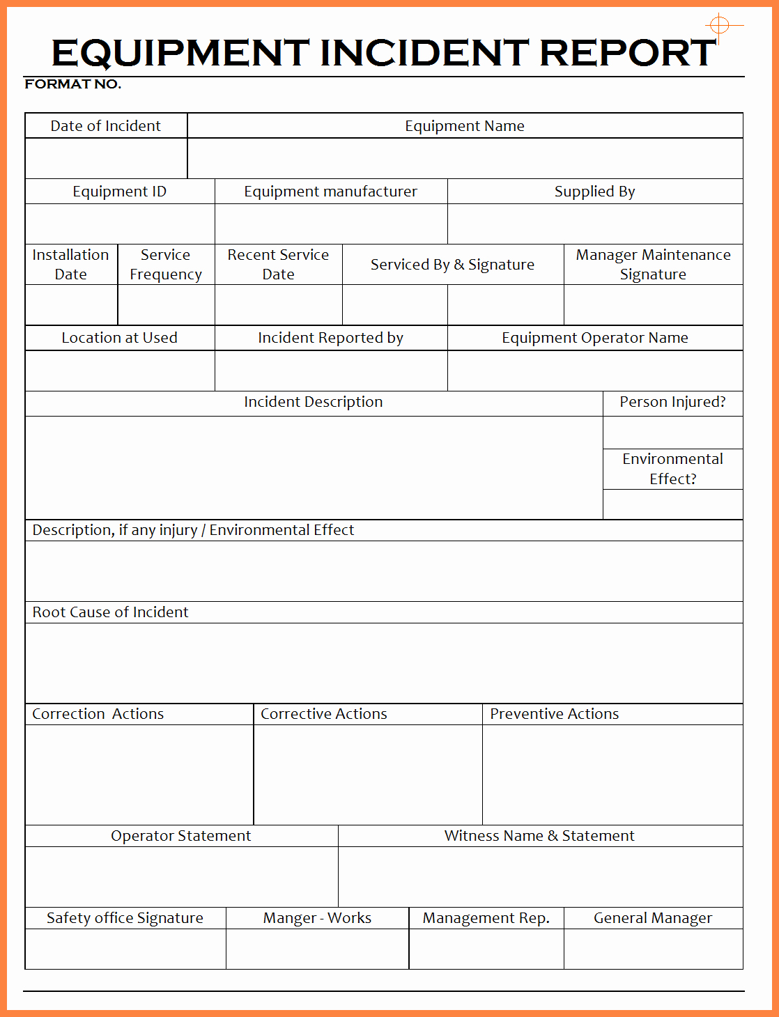 It Incident Report Template Word Inspirational 7 Incident Report Template Word Document