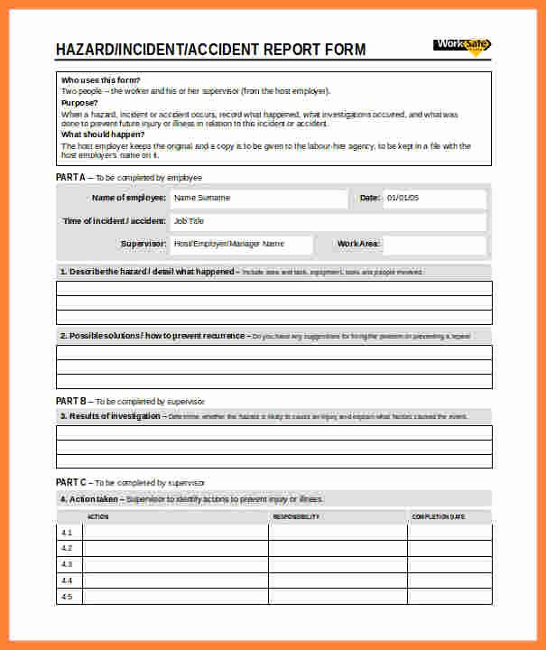 It Incident Report Template Word Luxury 6 Incident Report Template Microsoft Word