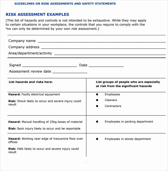 It Risk assessment Template Best Of Sample It Risk assessment Template 12 Free Documents In