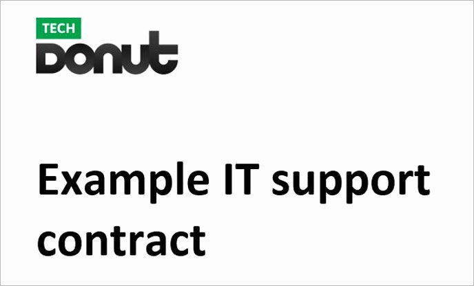 It Support Contract Template Fresh Sample It Support Contract