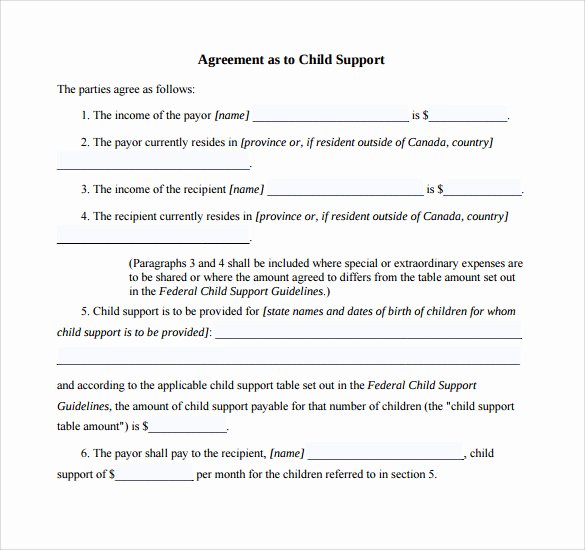 It Support Contract Template Pdf Best Of 10 Sample Child Support Agreement Templates – Pdf