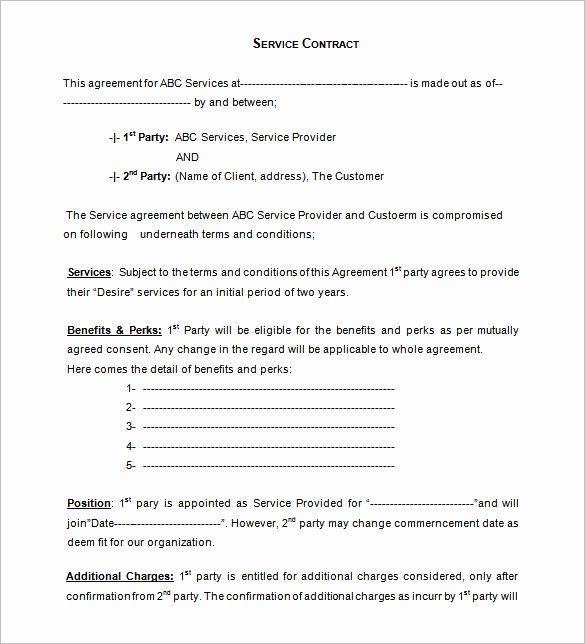 It Support Contract Template Pdf Lovely It Service Contract Template Free Invitation Template