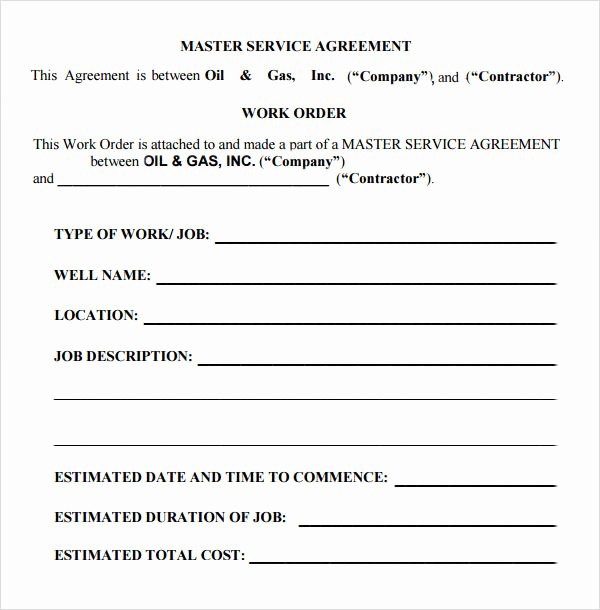 master service agreement template