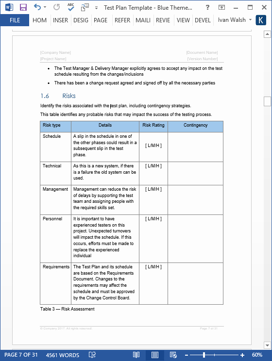 It Testing Plan Template Beautiful Test Plan – Download Ms Word &amp; Excel Template