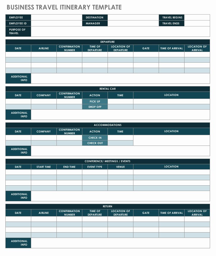 Itinerary Template Google Docs Unique Free Itinerary Templates