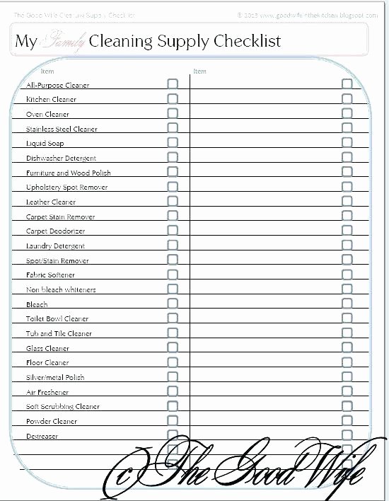 Janitorial Supply List Template Awesome Hotel Laundry Price List Template Free Grocery