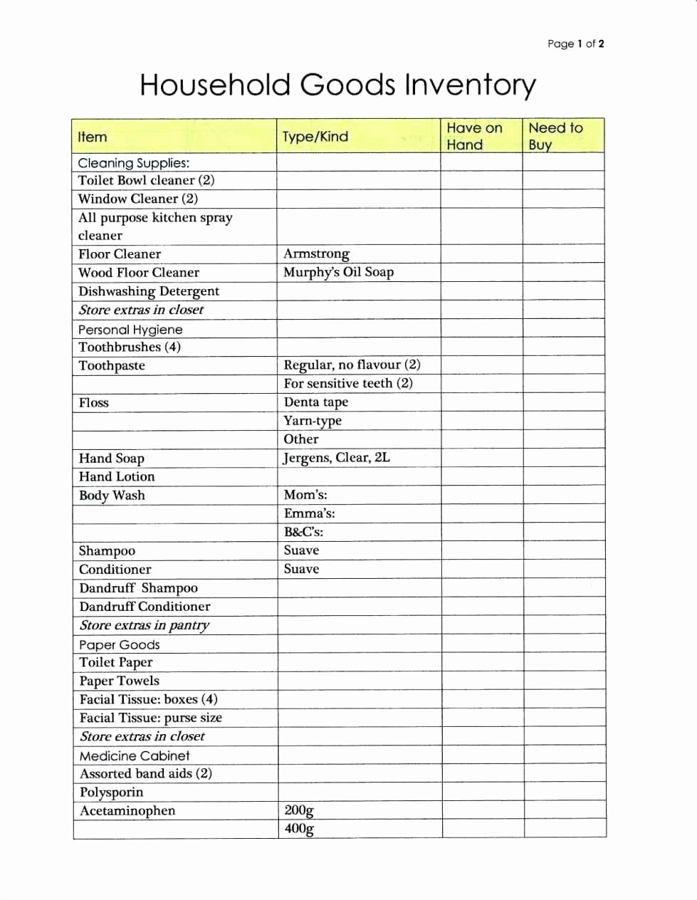 Janitorial Supply List Template Fresh Fice Cleaning Checklist Template