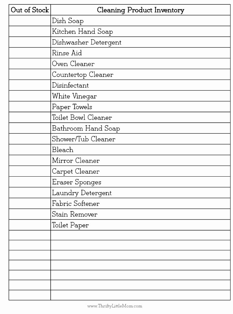 Janitorial Supply List Template Fresh Tips to Lower Your Grocery Bill Thrifty Little Mom