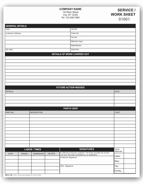 Job Work order Template Fresh Simple Work order form