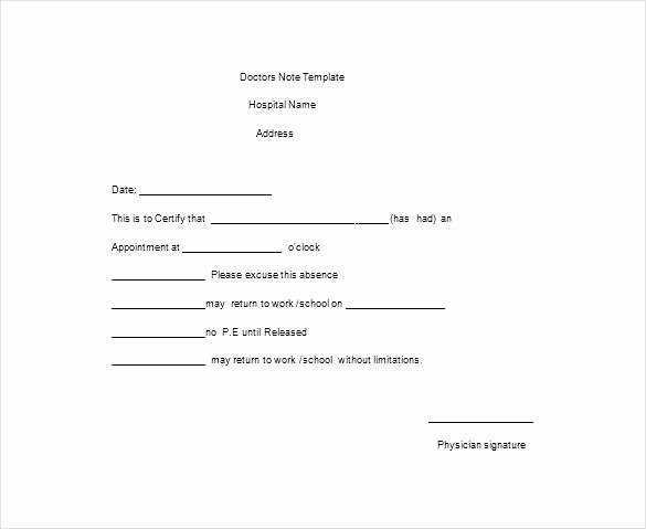 Kaiser Doctors Note Template Fresh Return to Work Dr Note Doctors Template – Danafisher