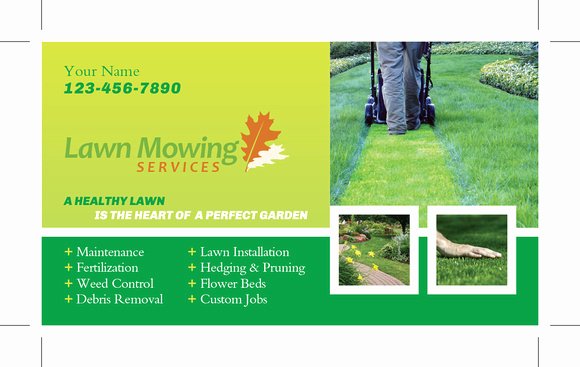 Landscape Business Card Template Best Of Lawn Care Business Cards Templates