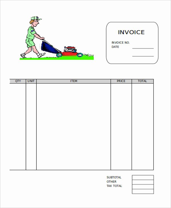 Landscaping Invoice Template Free Awesome 9 Lawn Care Invoice Samples &amp; Templates – Pdf Excel