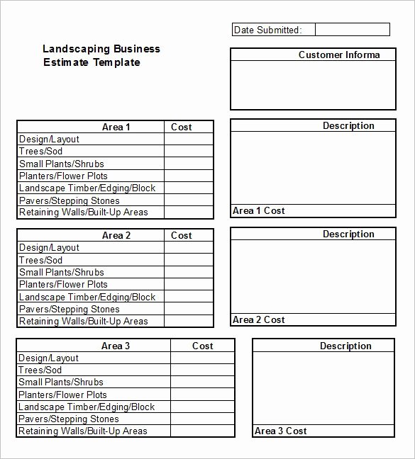 Landscaping Invoice Template Free Beautiful 6 Landscaping Estimate Templates – Free Word Excel &amp; Pdf